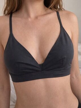 Andie Black Seamless Triangle Bikini Top